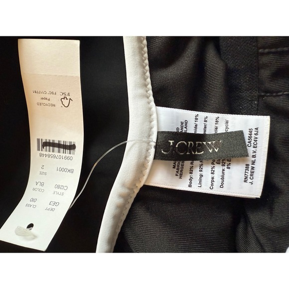 J.Crew Contrast straight-neck one-piece Swim NWT Size 2 - Picture 6 of 8